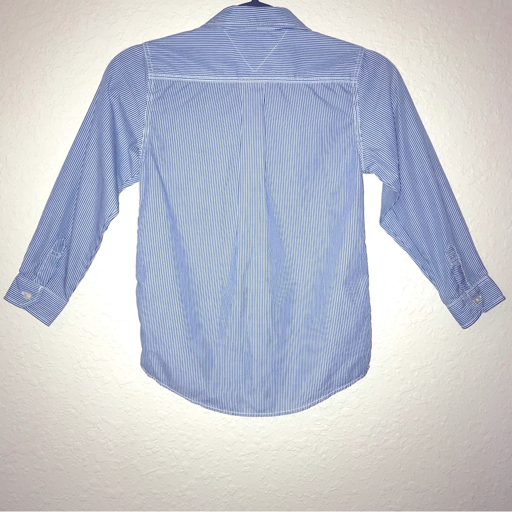 Kids Tommy Hilfiger Button -Up Pinstripe Shirt (Size 7) - Picture 2 of 5
